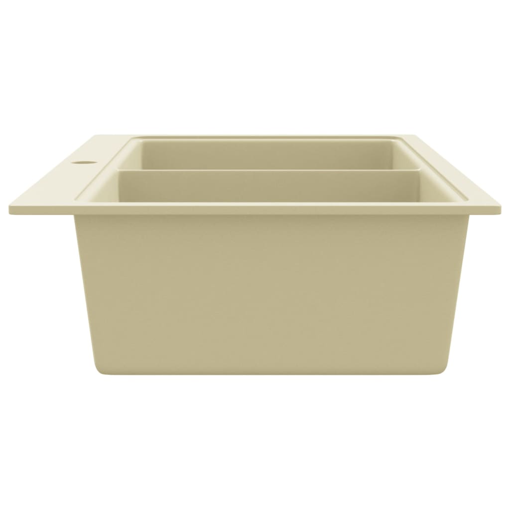 Keittiön Tuplapesuallas Graniitti Beige