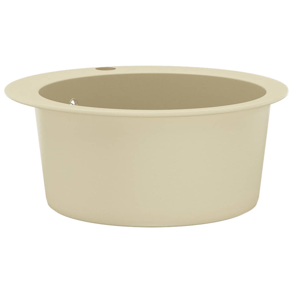 Keittiön Pesuallas Graniitti Pyöreä Beige