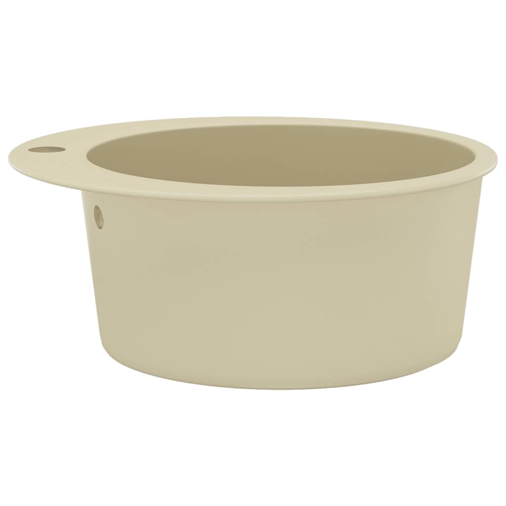 Keittiön Pesuallas Graniitti Pyöreä Beige