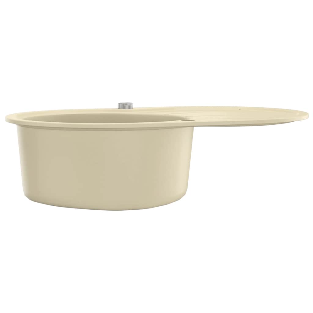 Keittiön Pesuallas Graniitti Ovaali Beige