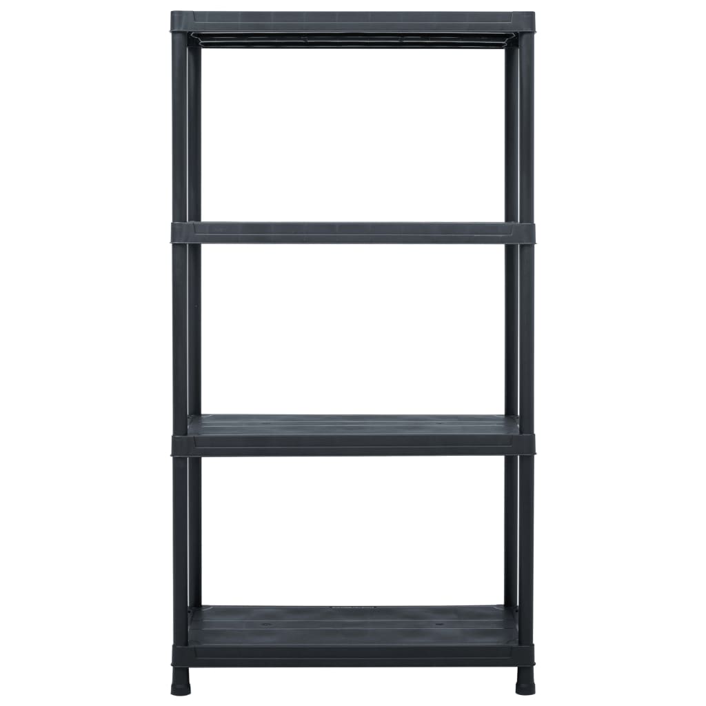 Varastohyllyt 5 Kpl Muovi 60X30X138 Cm Musta