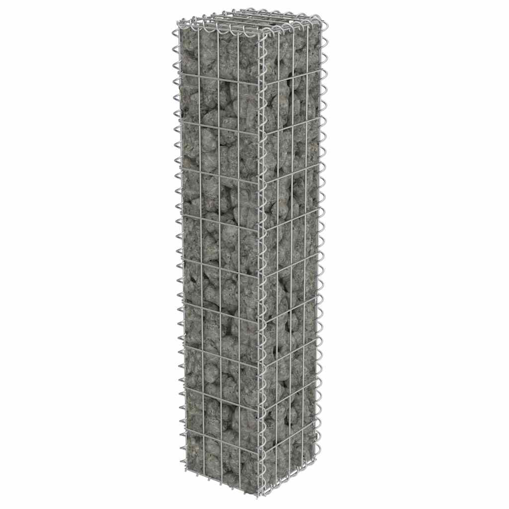 Gabion-Kivikori Kansilla Galvanoitu Teräs 20X20X100 Cm