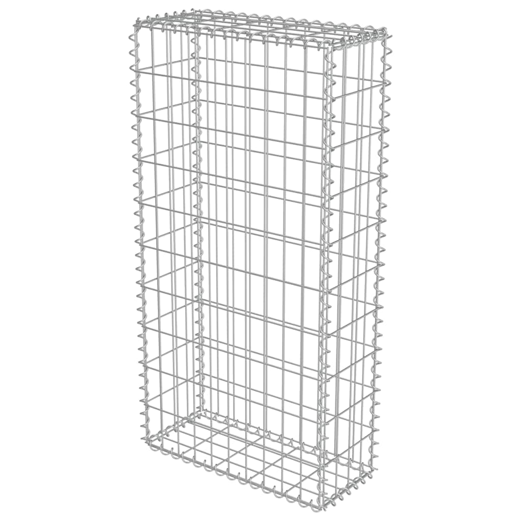 Gabionseinä Kansilla Galvanoitu Teräs 50X20X100 Cm