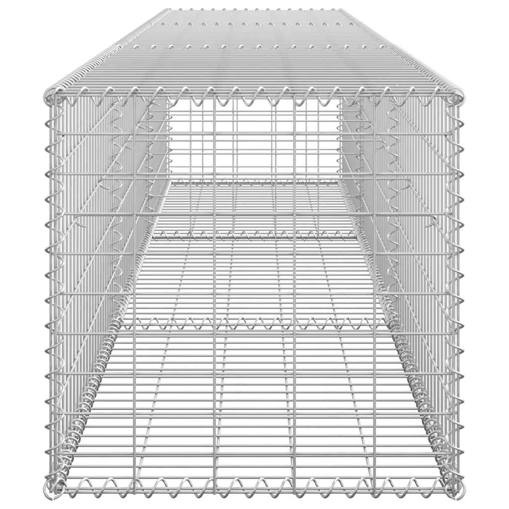 Gabionseinä Kansilla Galvanoitu Teräs 300X50X50 Cm