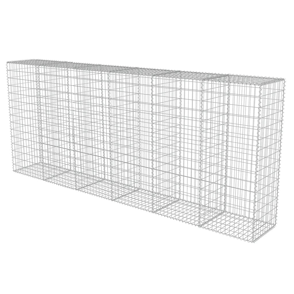Gabionseinä Kansilla Galvanoitu Teräs 300X50X150 Cm