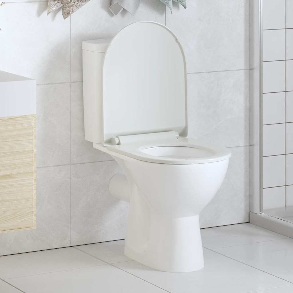 Soft-Close Wc-Istuin Pikakiinnityksellä Valkoinen