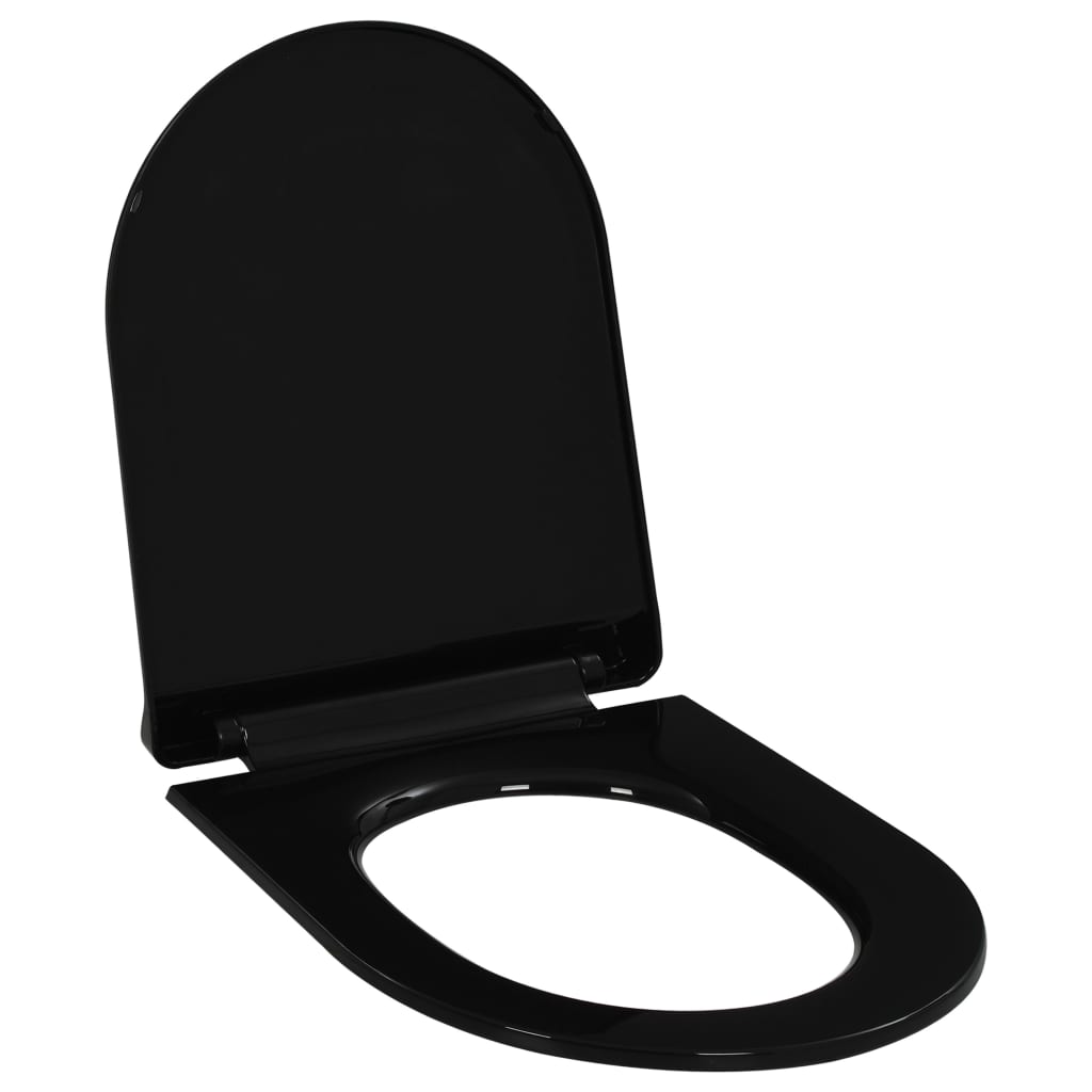 Soft-Close Wc-Istuin Pikakiinnityksellä Musta
