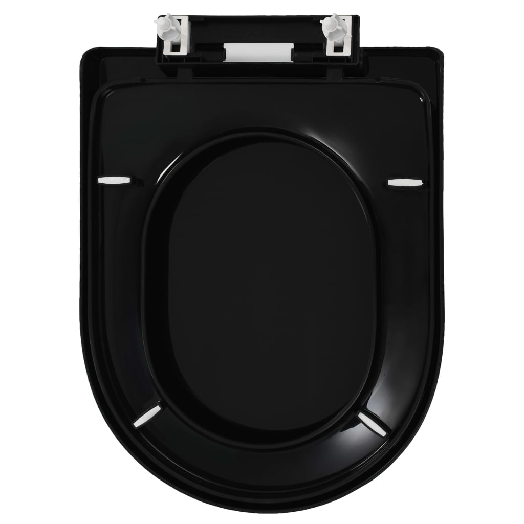Soft-Close Wc-Istuin Pikakiinnityksellä Musta