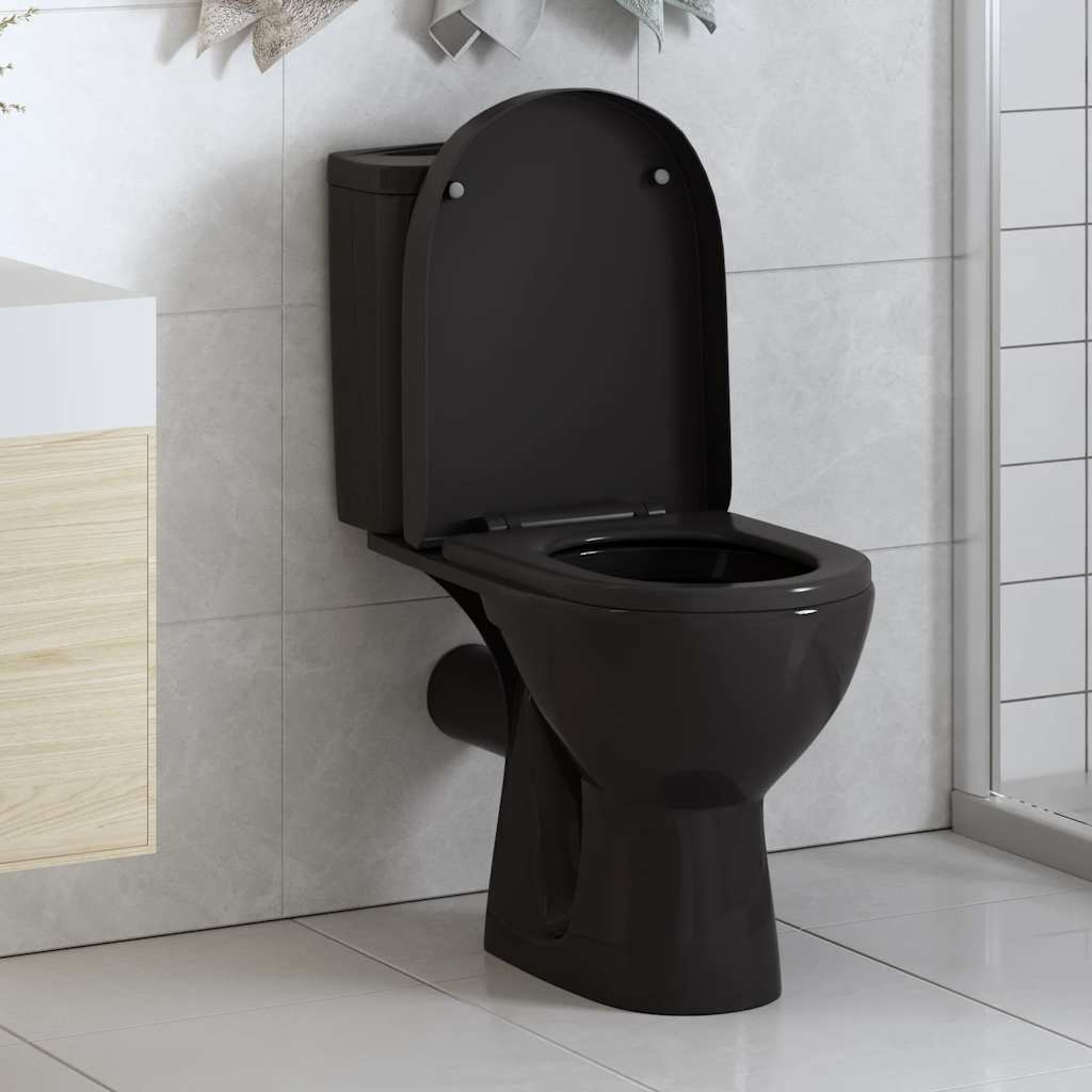 Soft-Close Wc-Istuin Pikakiinnityksellä Musta
