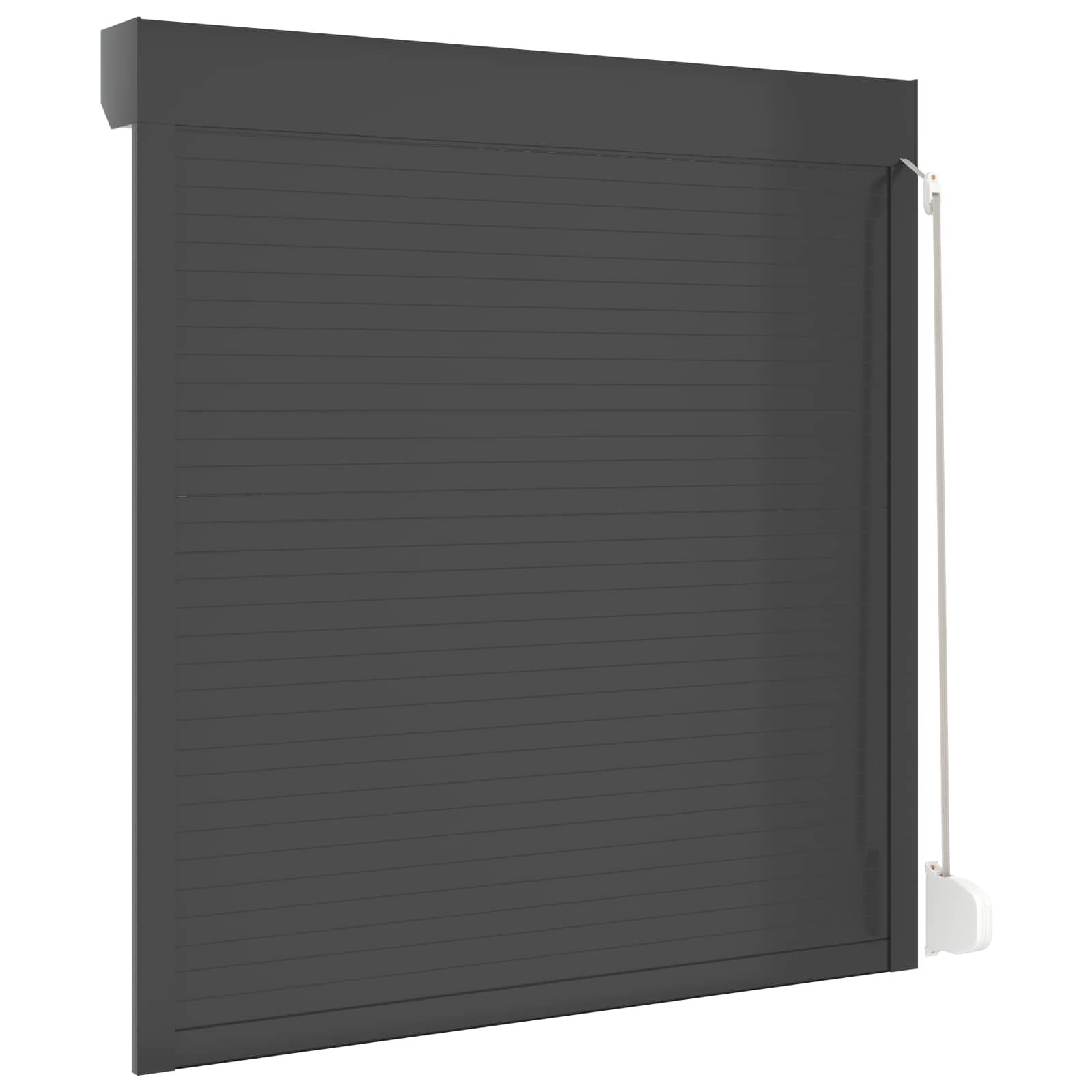 Rullakaihdin Antrasiitti 130 X 140 Cm Alumiini Ja Polyuretaani