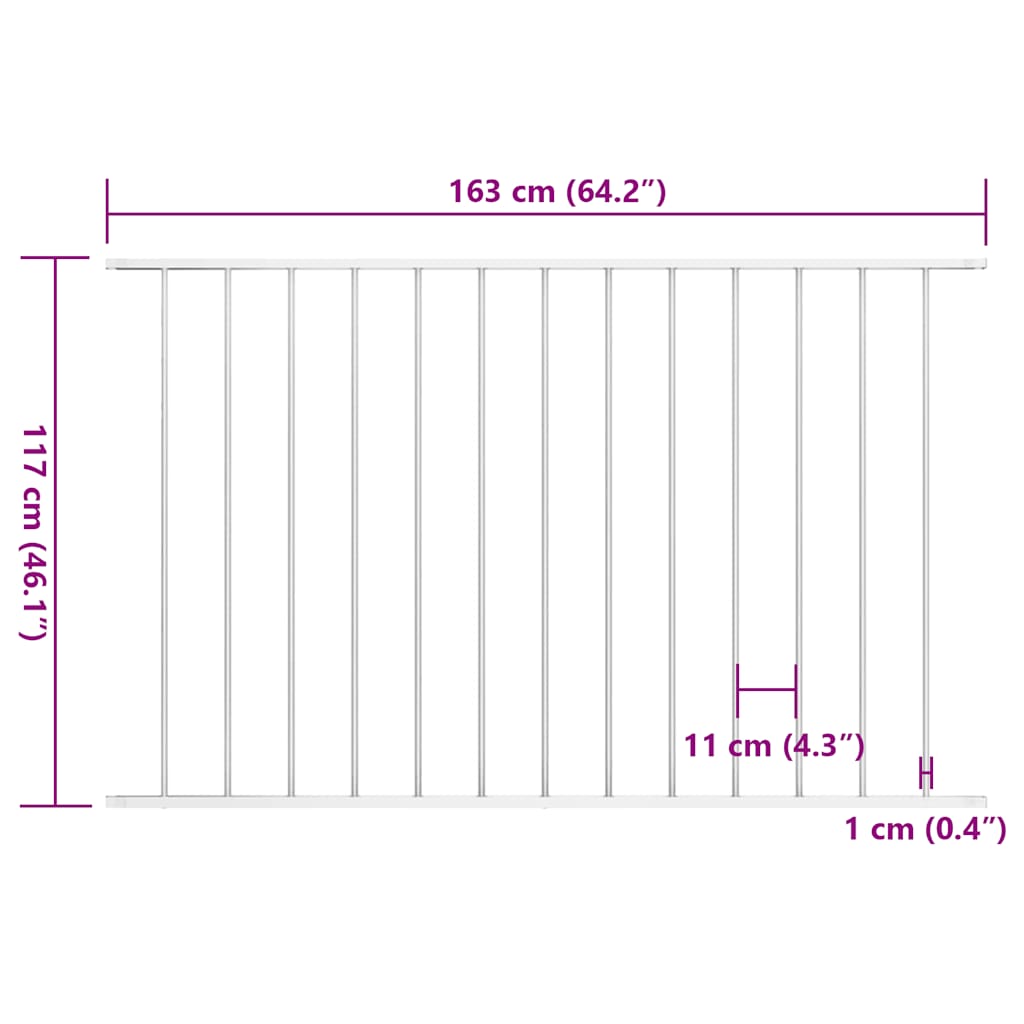 Aitapaneeli Woerden Pulverimaalattu Teräs 1,7X1,17 M Valkoinen