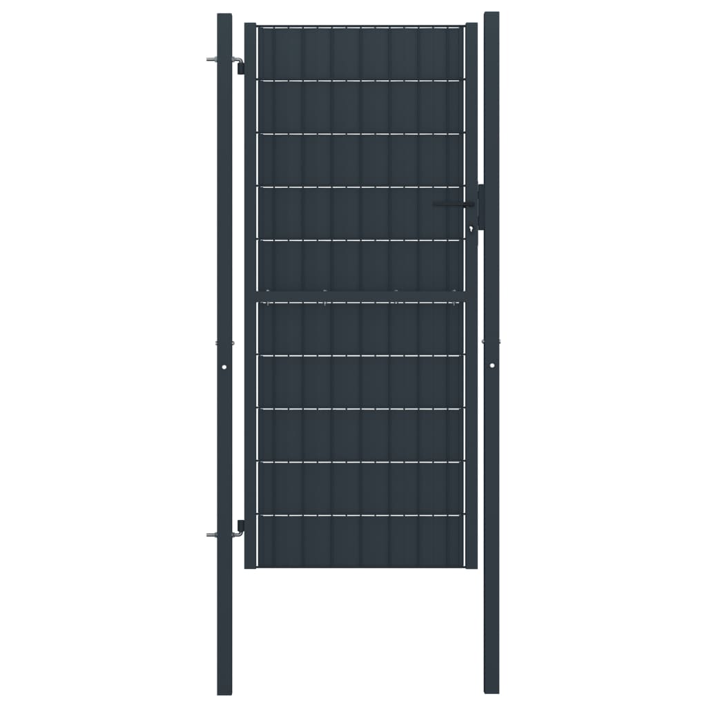 Aitaportti Pvc Ja Teräs 100X204 Cm Antrasiitti