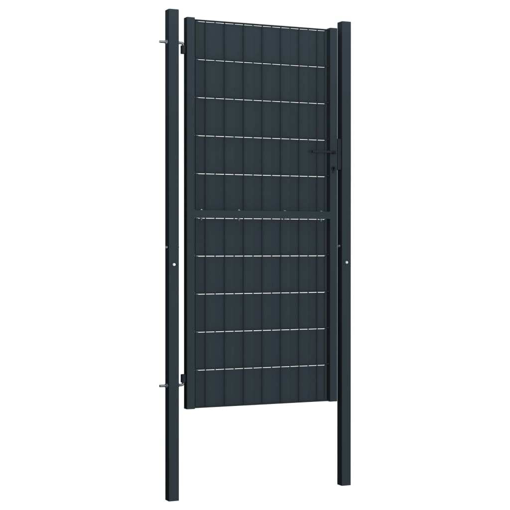 Aitaportti Pvc Ja Teräs 100X204 Cm Antrasiitti
