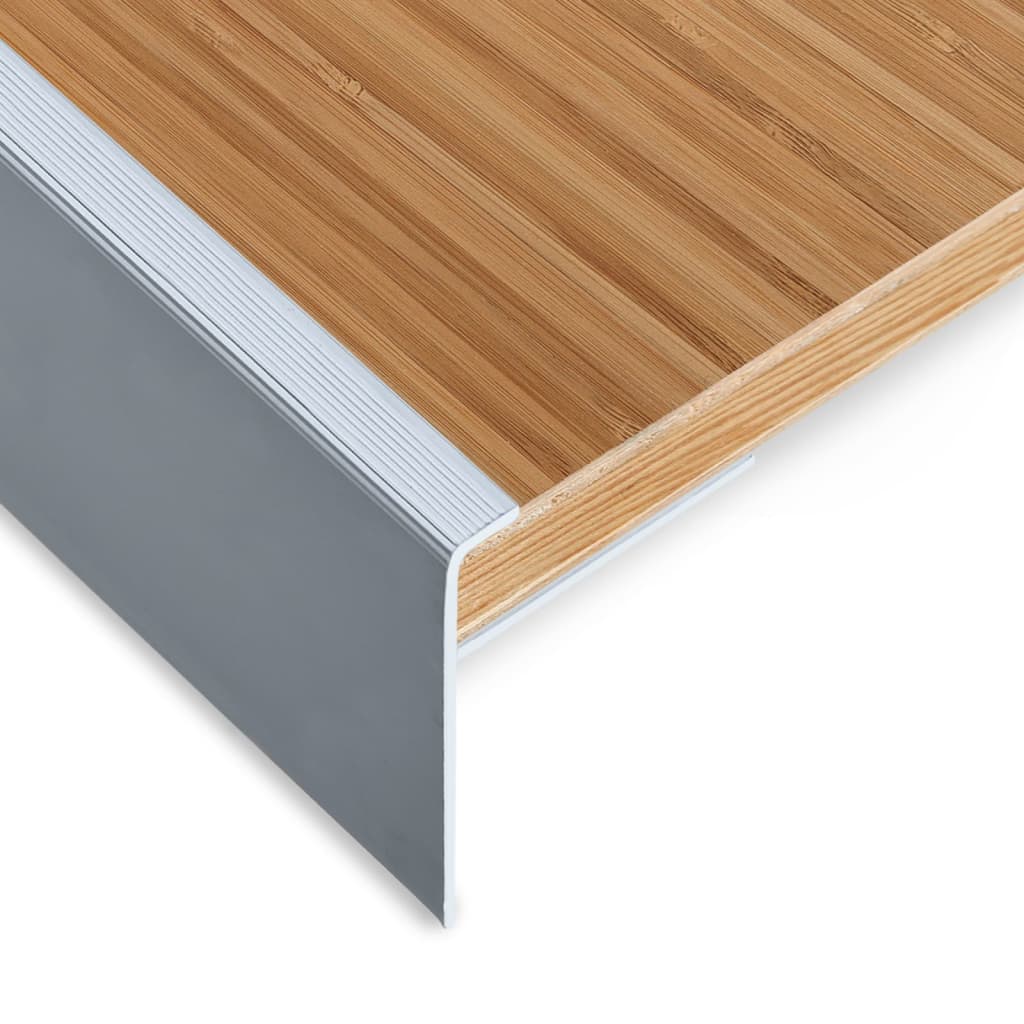 F-Muotoiset Portaikon Suojukset 15 Kpl Alumiini 100 Cm Hopea