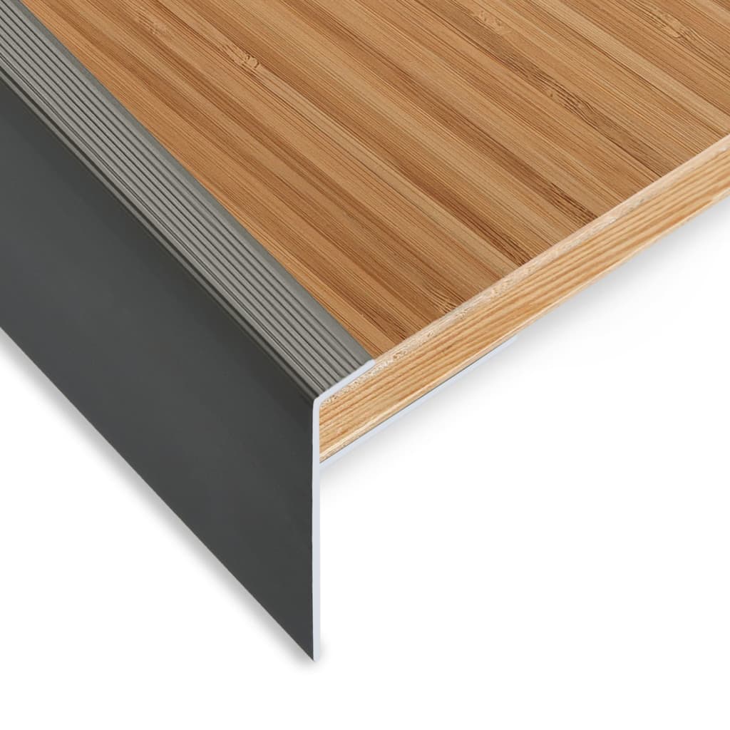 F-Muotoiset Portaikon Suojukset 15 Kpl Alumiini 134 Cm Ruskea
