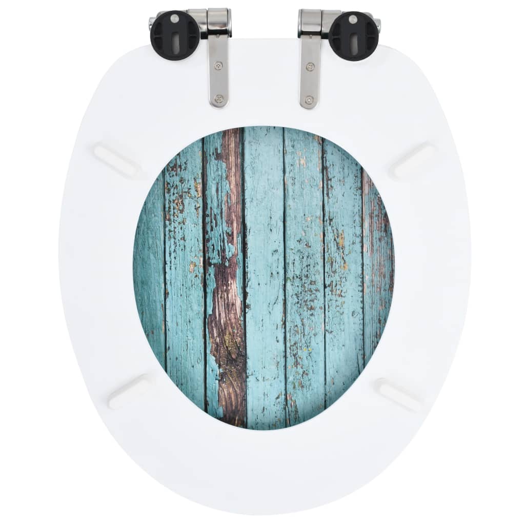 Wc-Istuin 2 Kpl Soft Close Kansilla Mdf Vanha Puu -Kuosi
