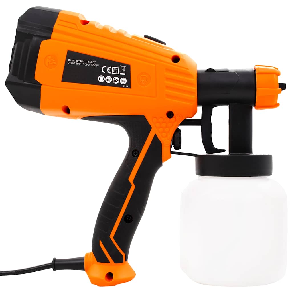 Sähköinen Maaliruiskupistooli 3 Suuttimella 500 W 800 Ml
