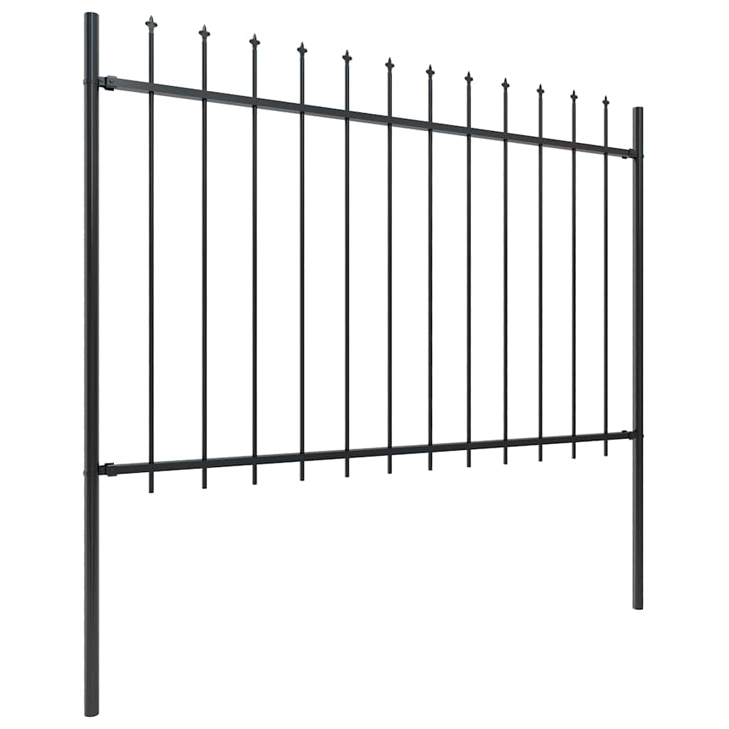 Puutarha-Aita Keihäskärkinen Teräs 537X120 Cm Musta