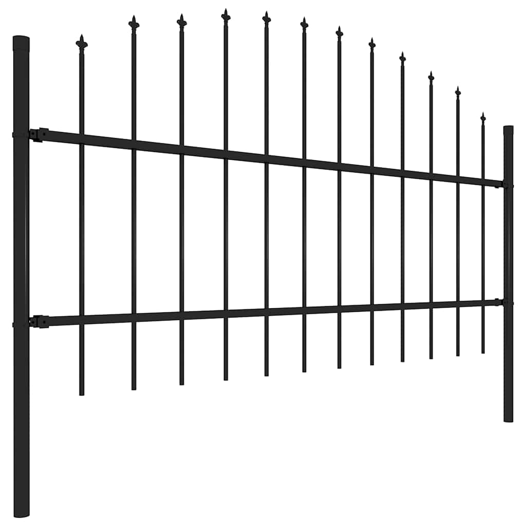 Puutarha-Aita Keihäskärkinen Teräs 537X100 Cm Musta