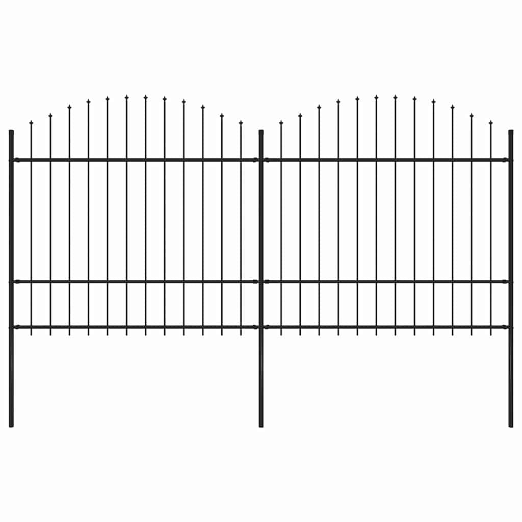Puutarha-Aita Keihäskärkinen Teräs 359X175 Cm Musta