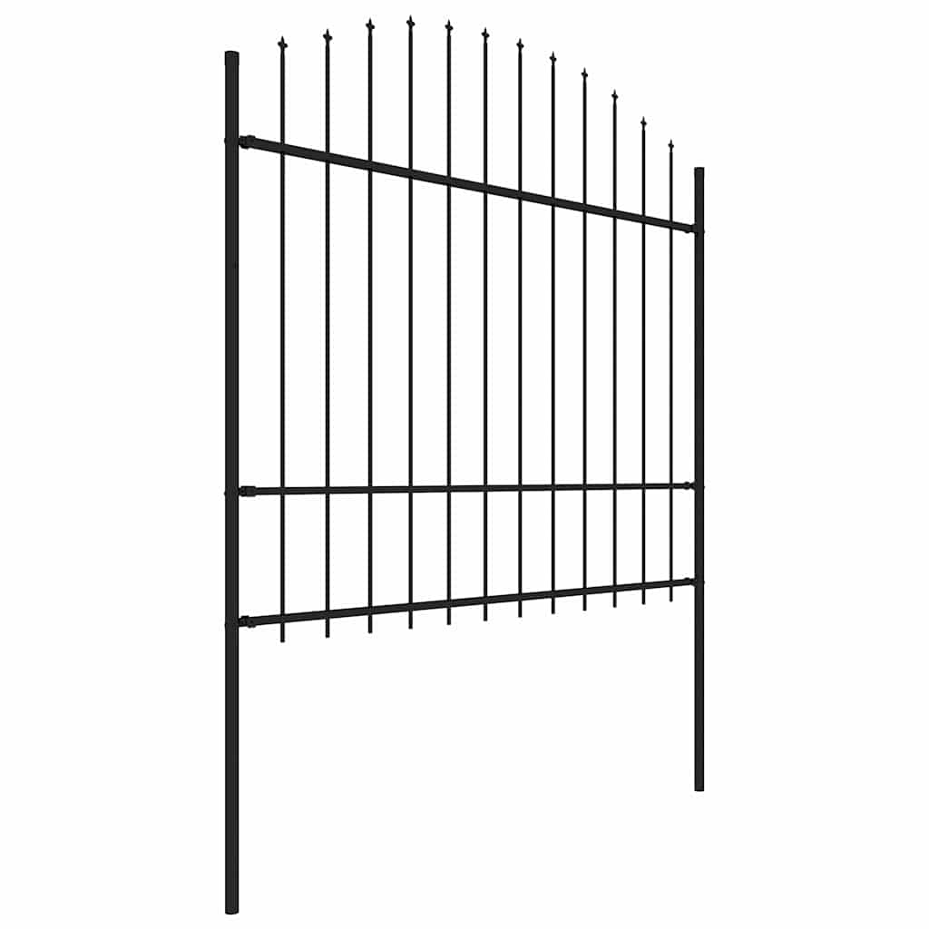 Puutarha-Aita Keihäskärkinen Teräs 714,5X175 Cm Musta