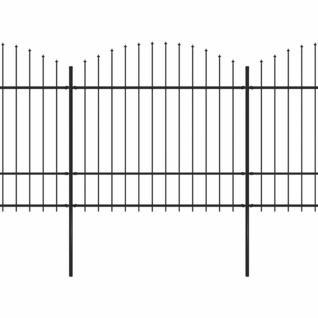 Puutarha-Aita Keihäskärkinen Teräs 892,5X175 Cm Musta