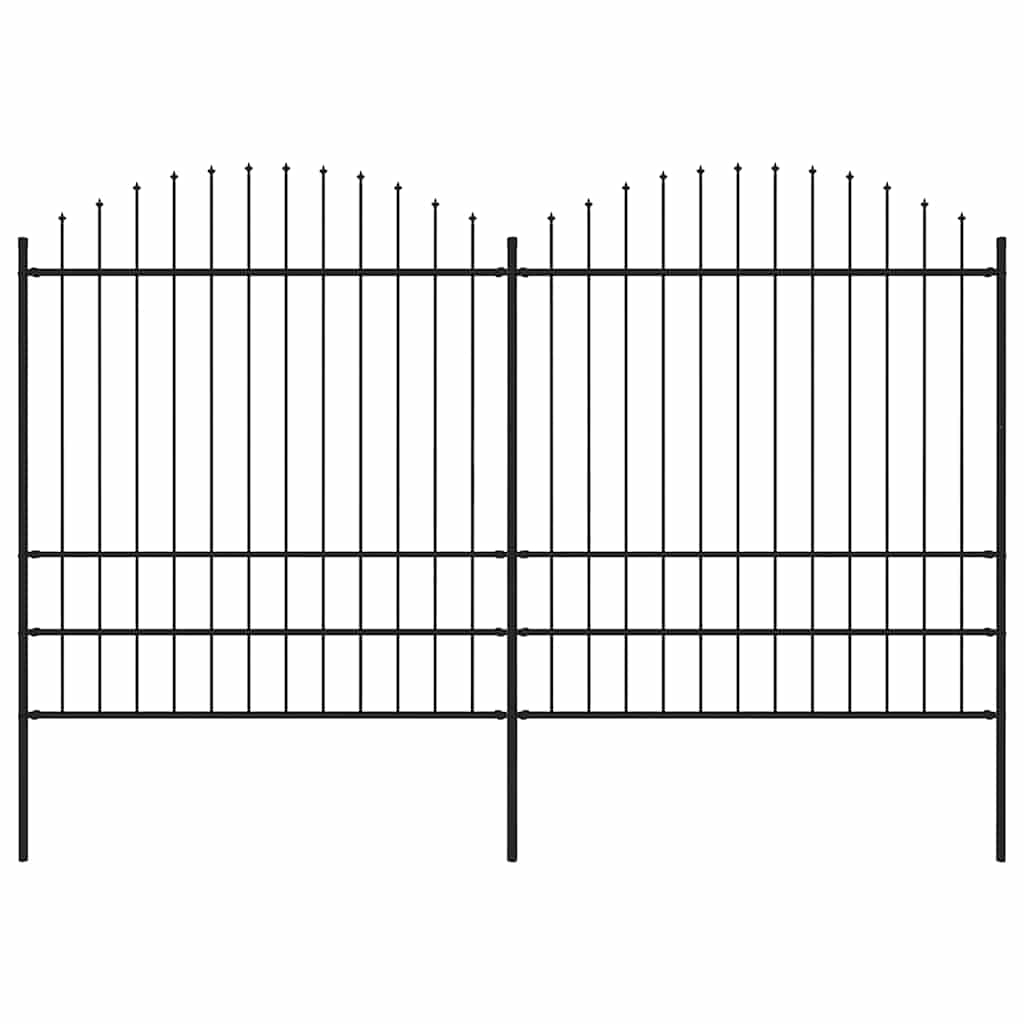 Puutarha-Aita Keihäskärkinen Teräs 359X200 Cm Musta