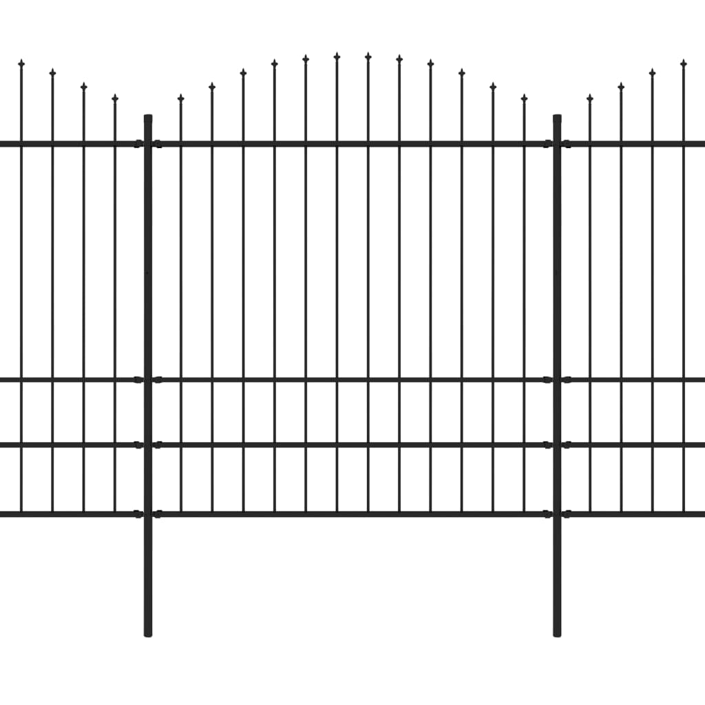 Puutarha-Aita Keihäskärkinen Teräs 1248X200 Cm Musta