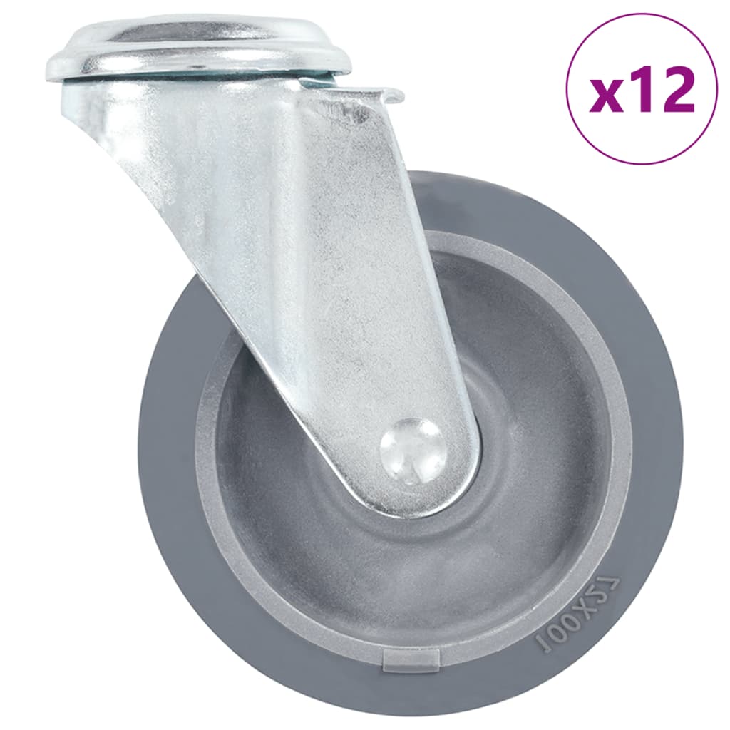 Rullapyörät Pultinrei´illä 12 Kpl 100 Mm