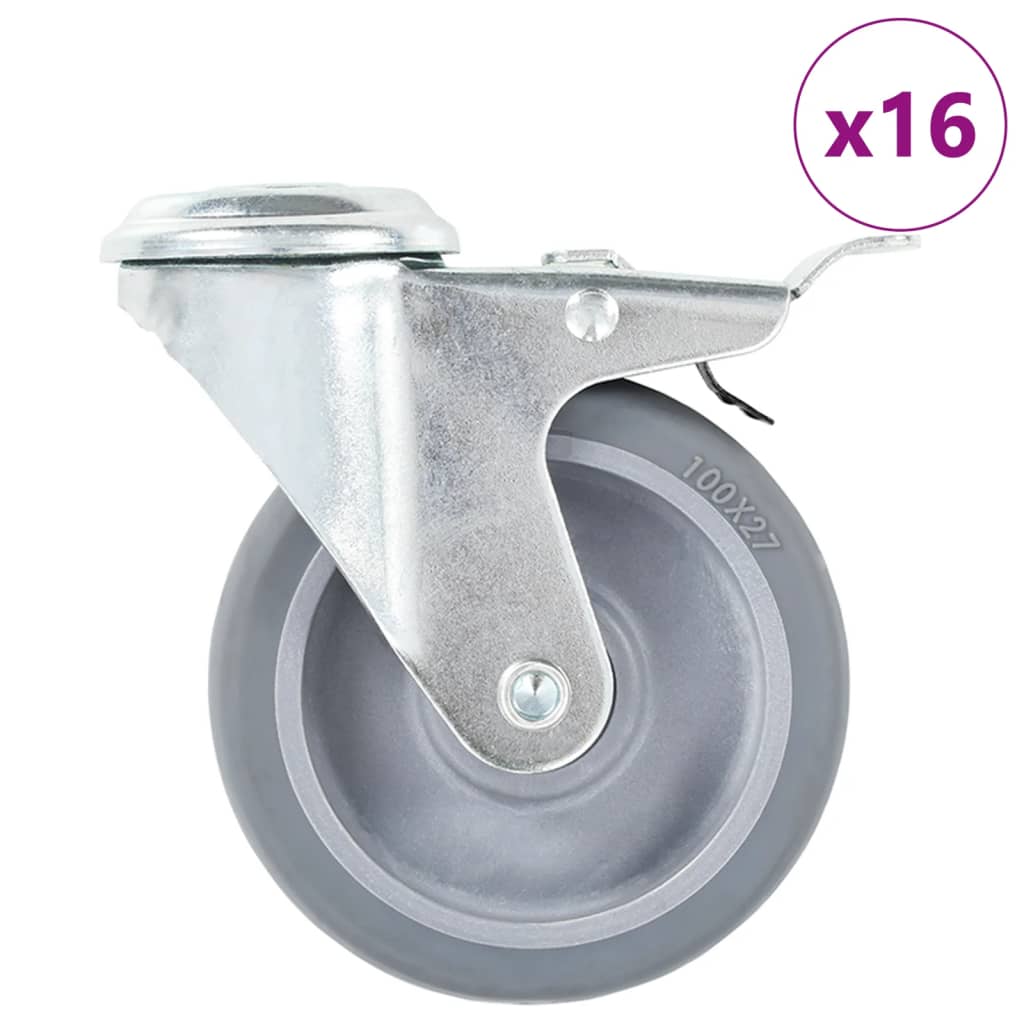 Rullapyörät Pultinrei´illä 16 Kpl 100 Mm