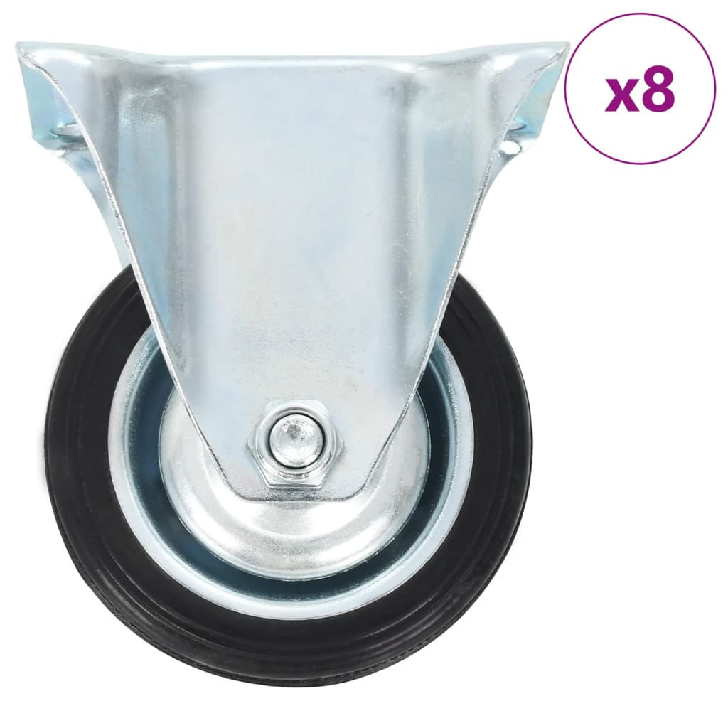 Rullapyörät Kiinteät 8 Kpl 75 Mm