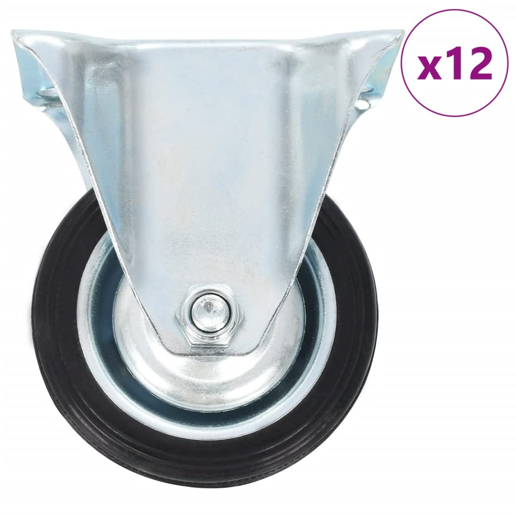 Rullapyörät Kiinteät 12 Kpl 75 Mm