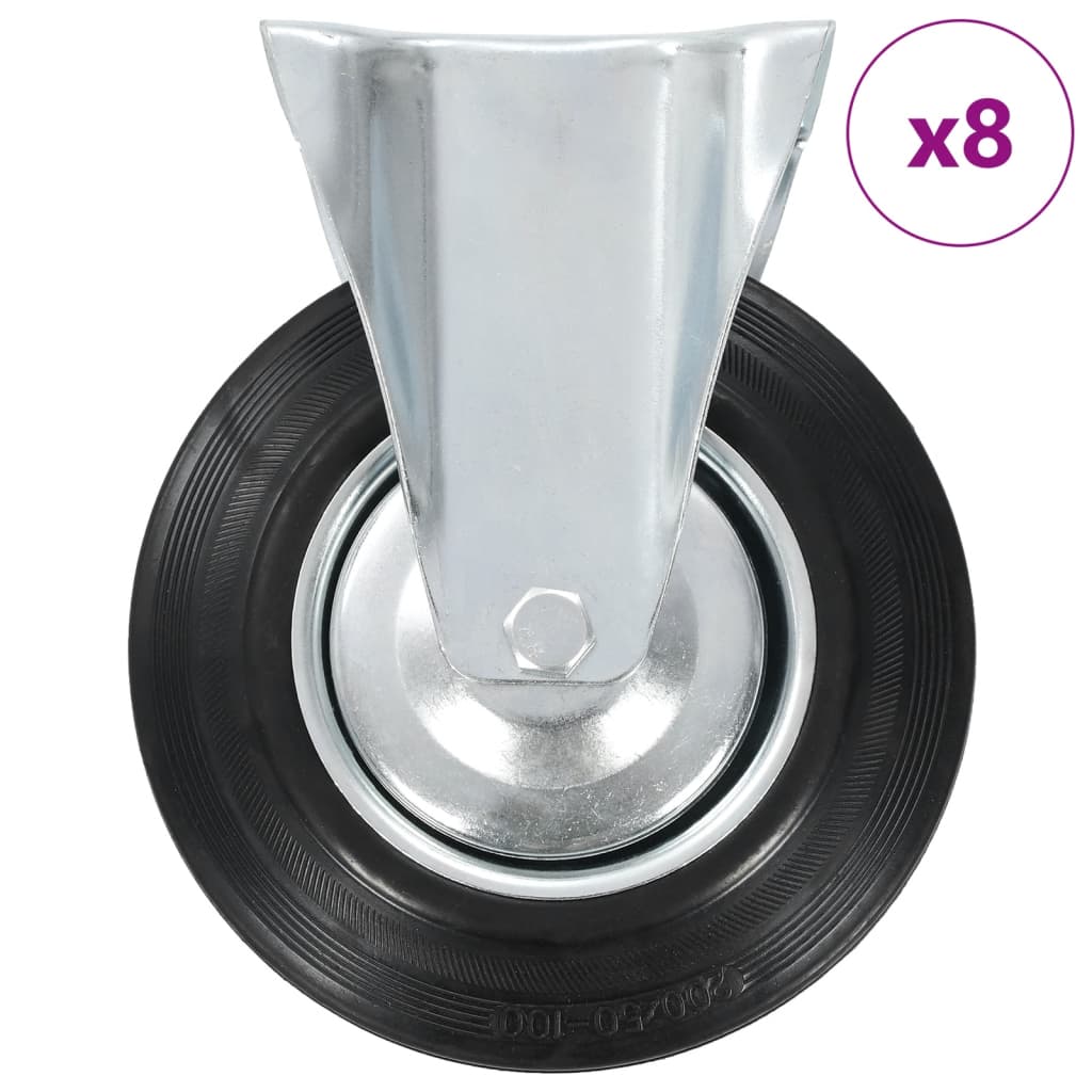 Rullapyörät Kiinteät 8 Kpl 200 Mm