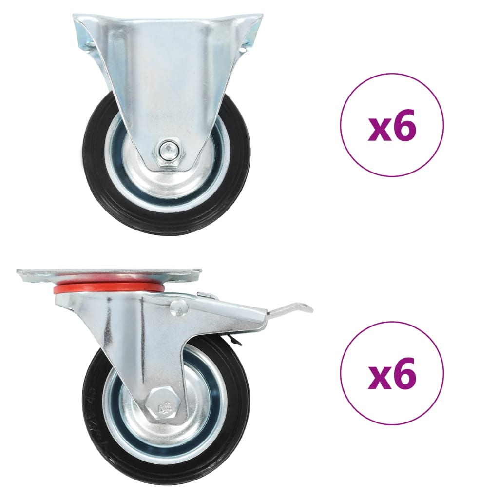 12 Kpl Pyörät 75 Mm