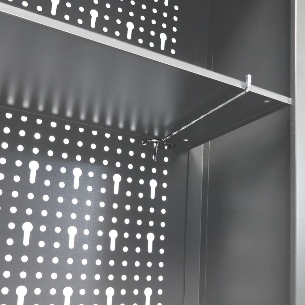 Seinäkaappi Työkaluille Metalli Harmaa Ja Musta