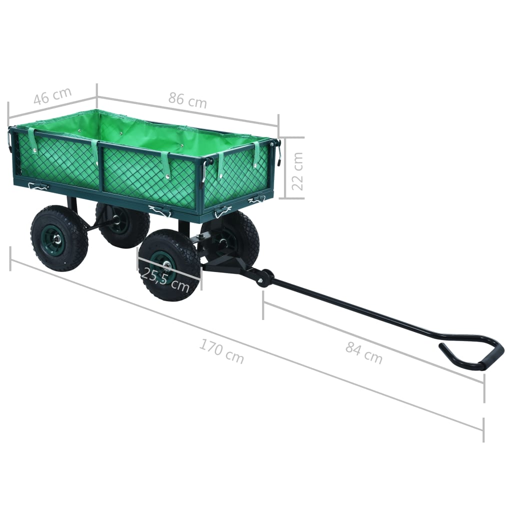 Puutarhan Vetokärry Vihreä 250 Kg