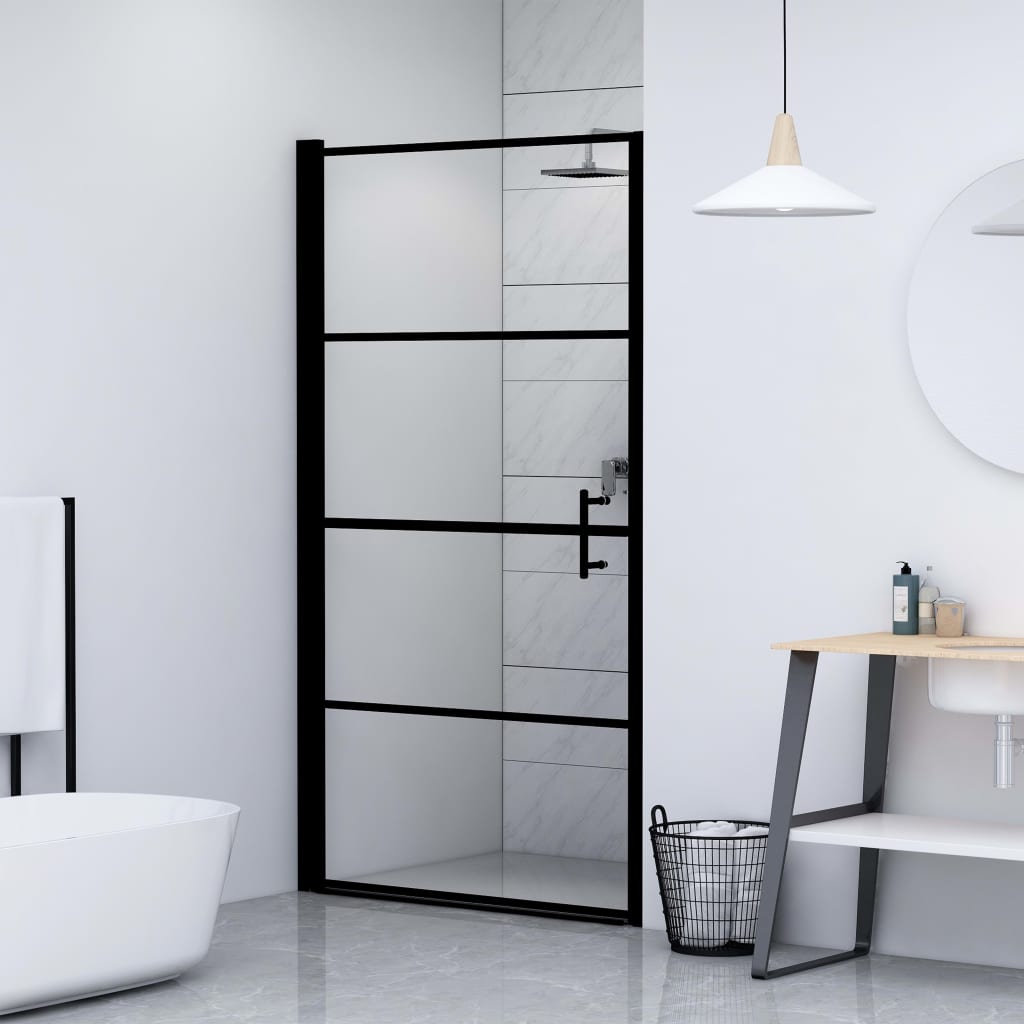Suihkuovi Karkaistu Lasi 91X195 Cm Musta