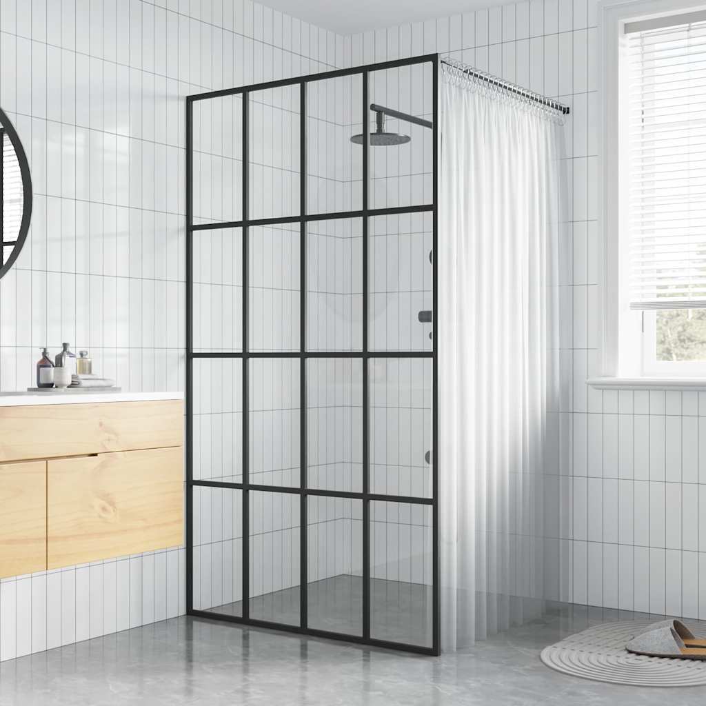 Walk-In Suihkun Seinäke Kirkas Karkaistu Lasi 100X195 Cm
