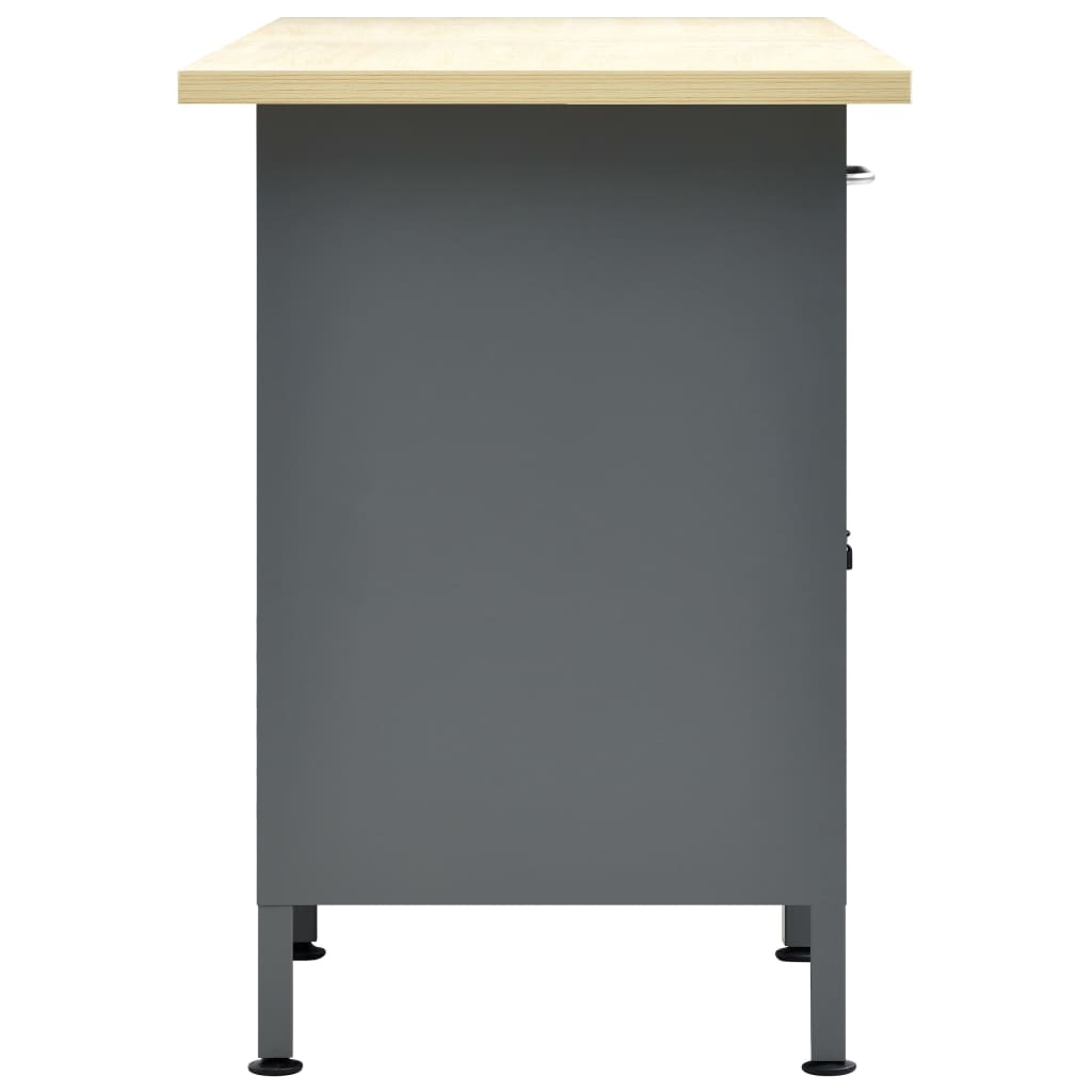 Työtaso Musta 160X60X85 Cm Teräs