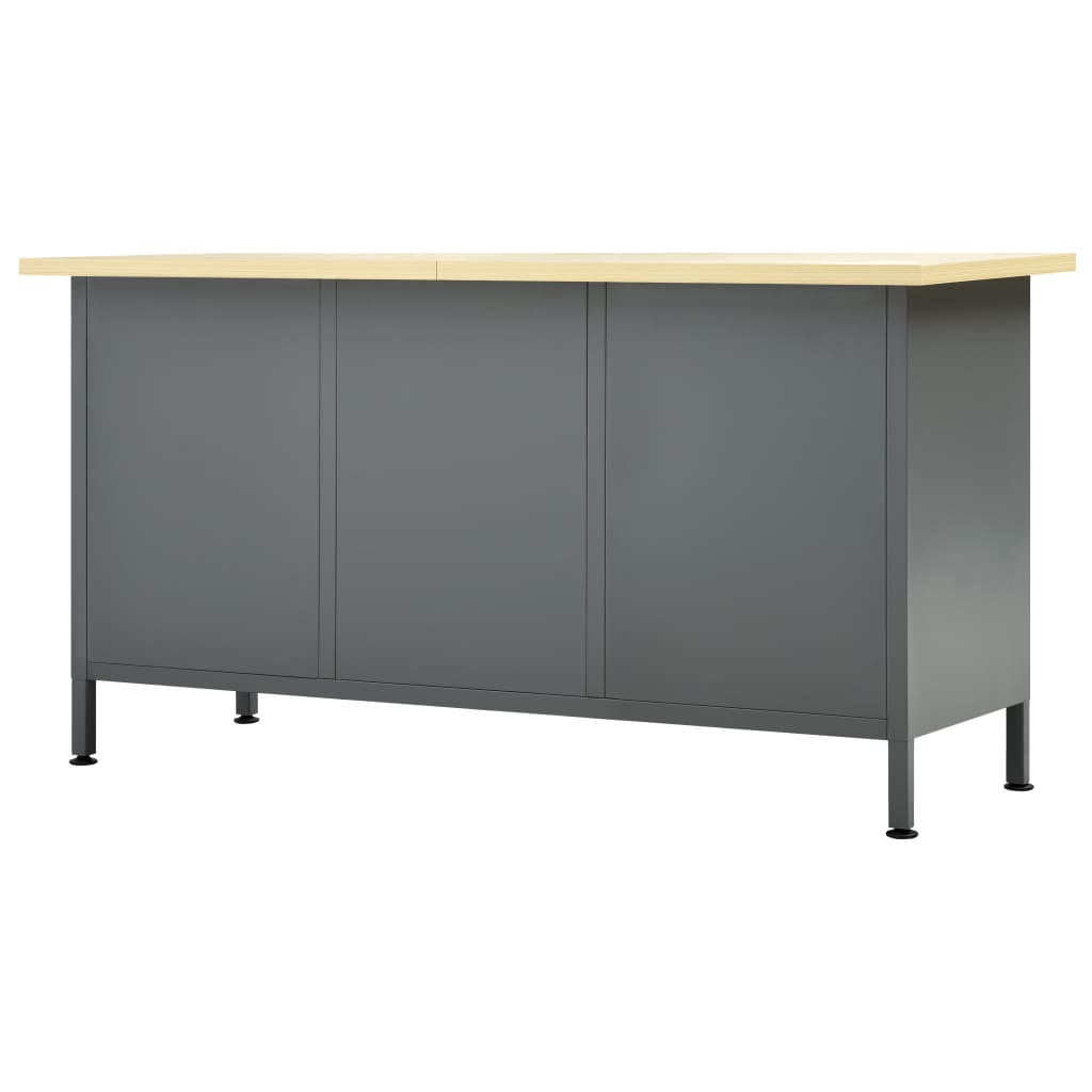 Työtaso Musta 160X60X85 Cm Teräs
