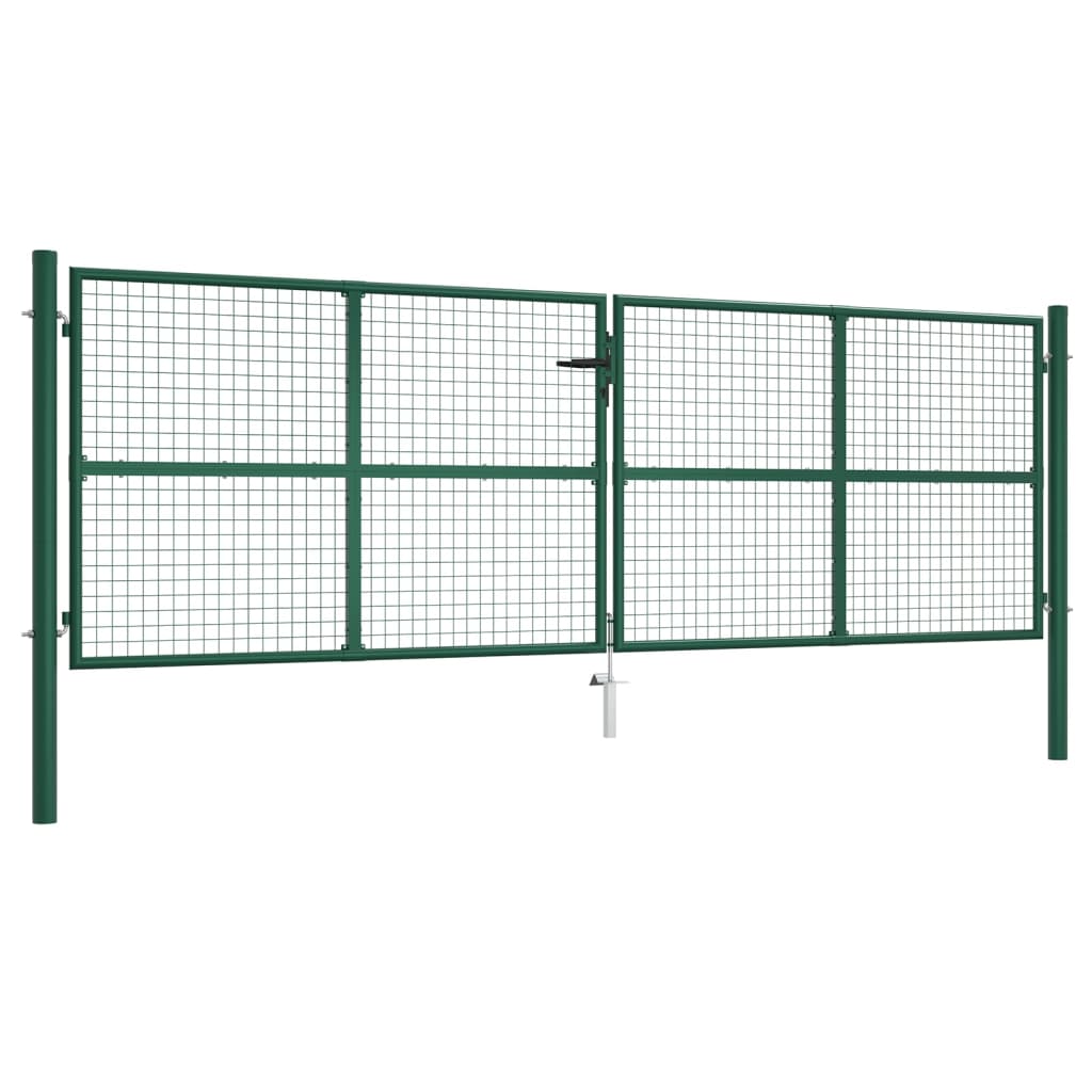 Verkkoportti Teräs 400X125 Cm Vihreä