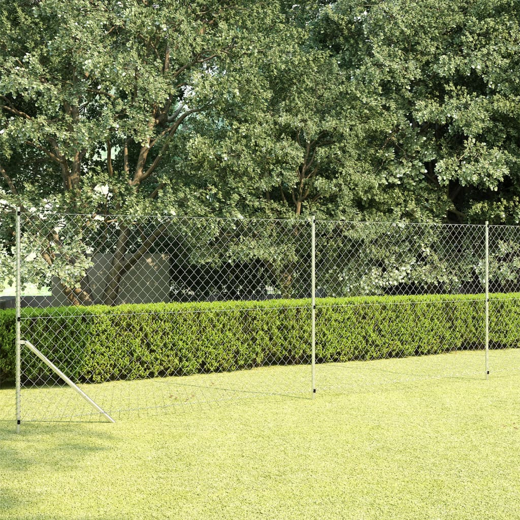 Verkkoaita Tolpilla Galvanoitu Teräs 15X1,5 M Hopea
