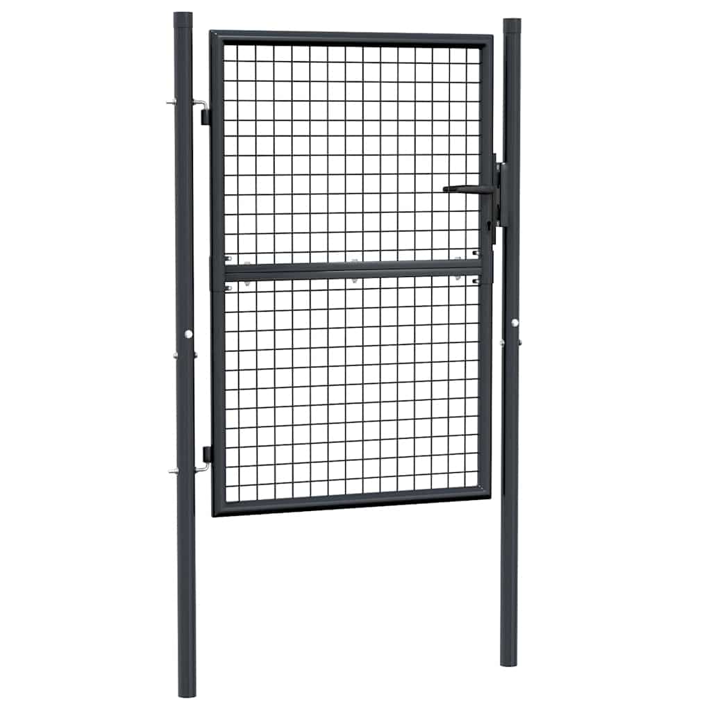 Verkkoportti Puutarhaan Galvanoitu Teräs 100X125 Cm Harmaa