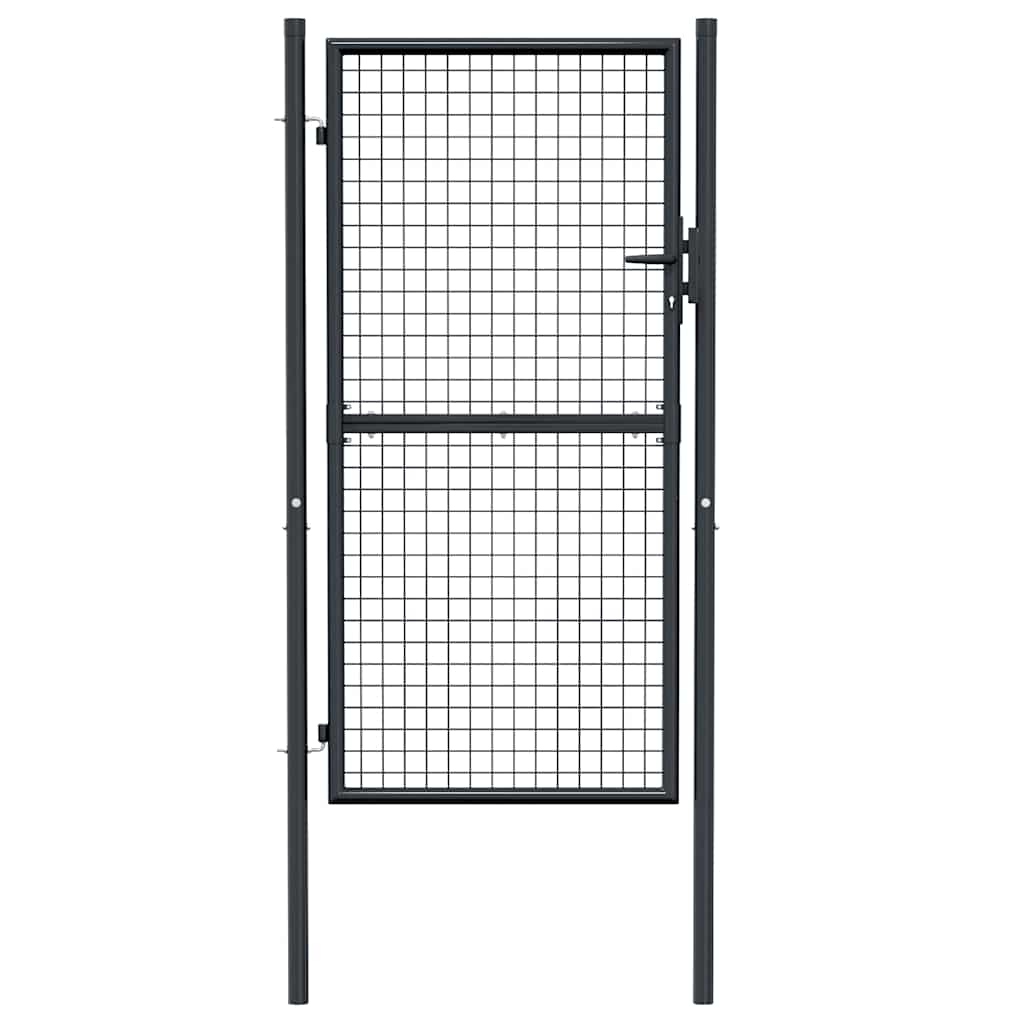 Verkkoportti Puutarhaan Galvanoitu Teräs 100X175 Cm Harmaa