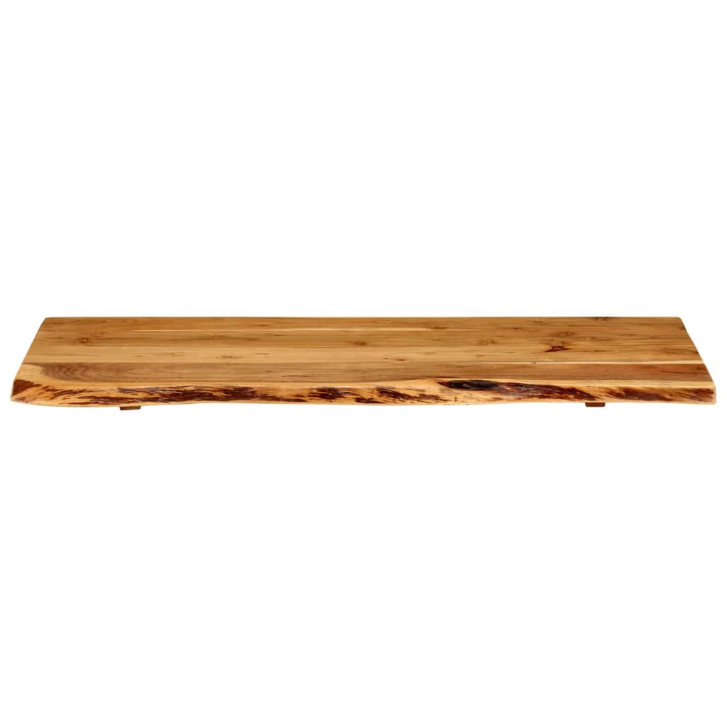 Kylpyhuoneen Peilipöydän Levy Täysi Akaasiapuu 100X52X2,5 Cm