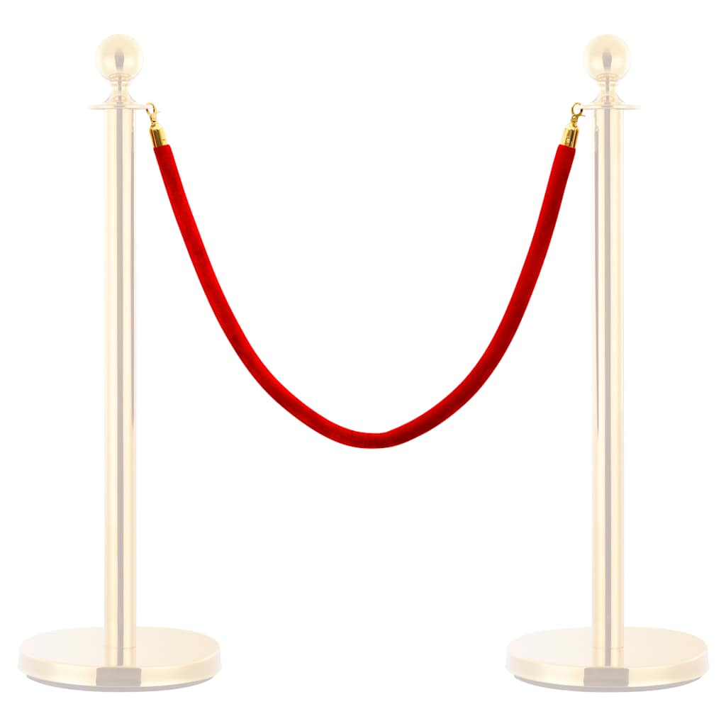 Köysi Rajaustolpille Punainen Ja Kullanvärinen Sametti