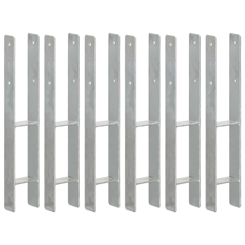 Aita-Ankkurit 6 Kpl Hopea 9X6X60 Cm Galvanoitu Teräs