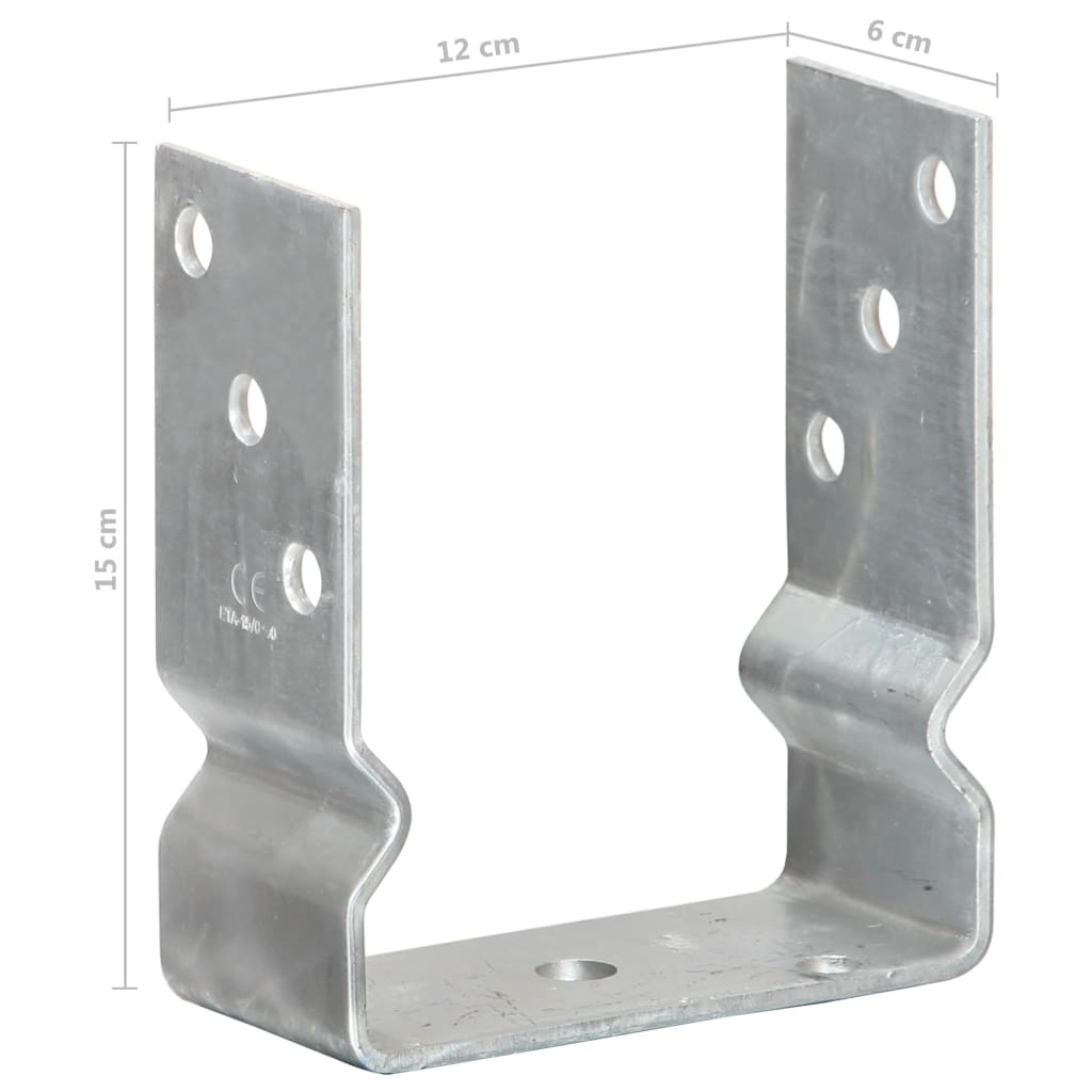 Aita-Ankkurit 6 Kpl Hopea 12X6X15 Cm Galvanoitu Teräs