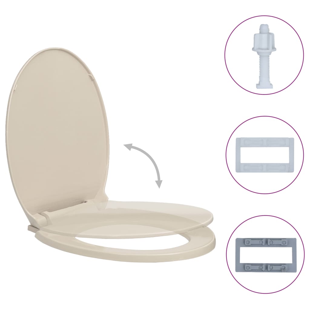 Wc-Istuin Pehmeästi Sulkeutuva Aprikoosi Soikea