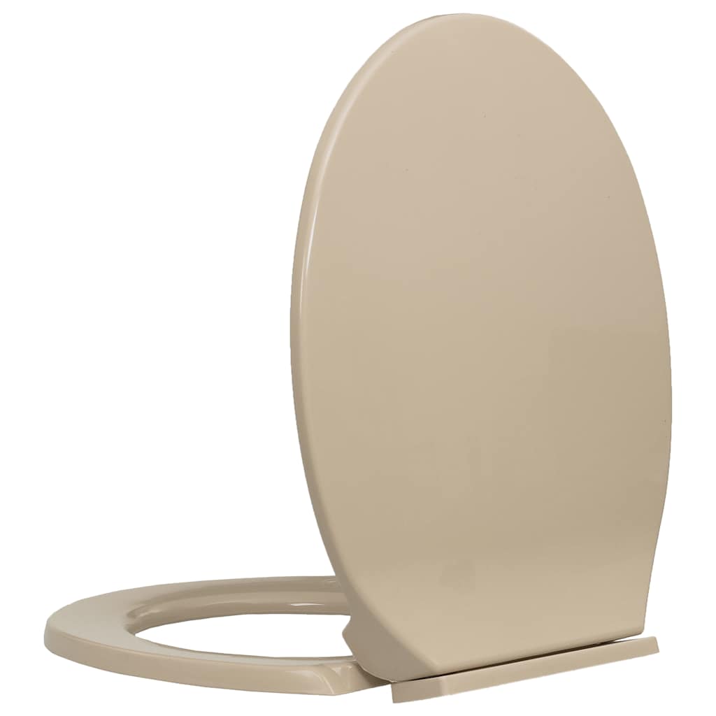 Wc-Istuin Pehmeästi Sulkeutuva Beige Soikea